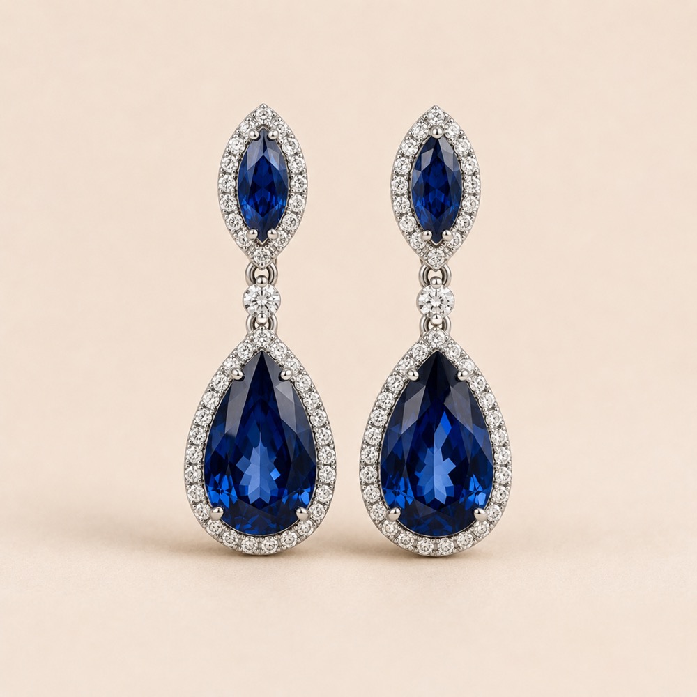 Sapphire Drop Earrings